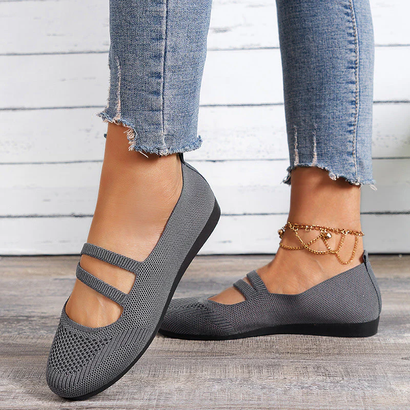 Heidi-Mode | Flache Slipper mit Riemen Über Dem Spann und Flacher Sohle für Damen - Image 14