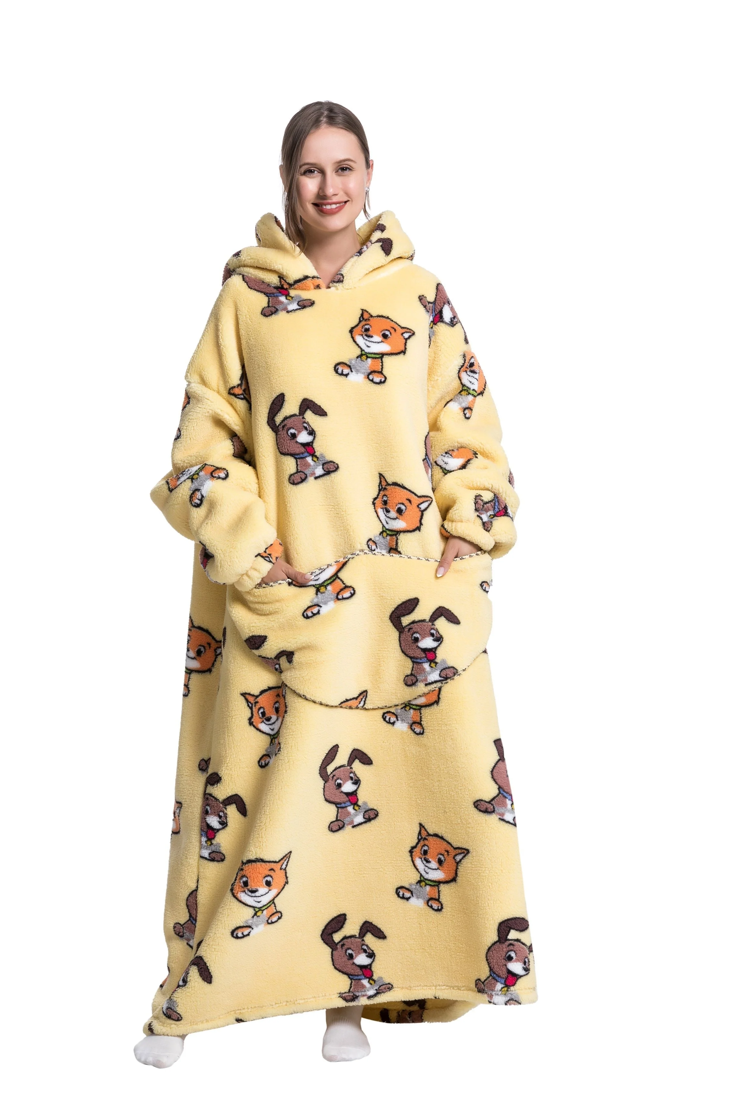 Heidi-Mode | Fleece Hoodie Decke für Den Winter - Image 16