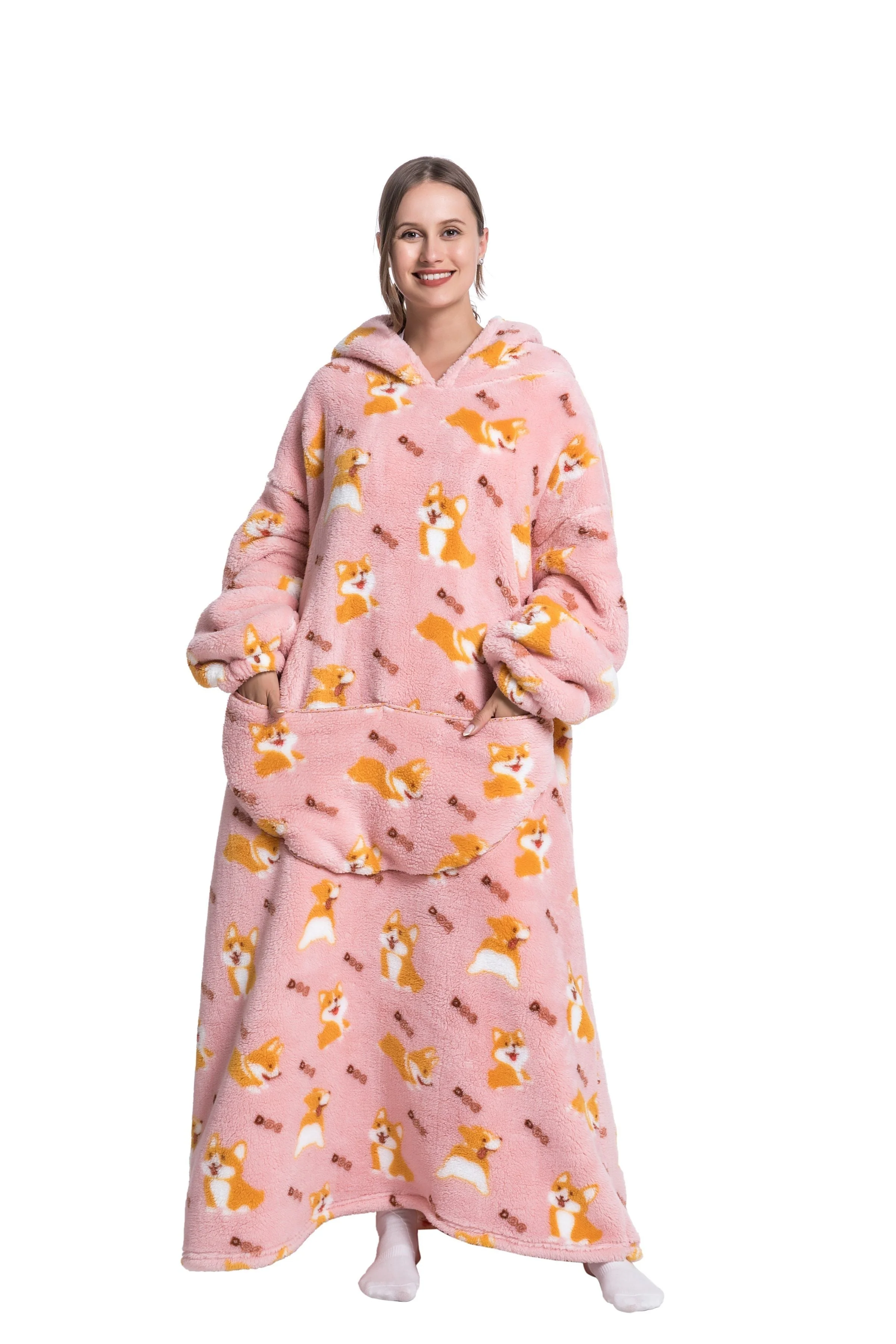 Heidi-Mode | Fleece Hoodie Decke für Den Winter - Image 5