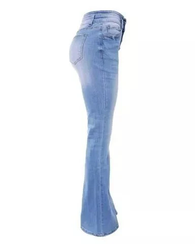 Heidi-Mode | Flex Knopf Hohe Taille Jeanshose für Damen - Image 8