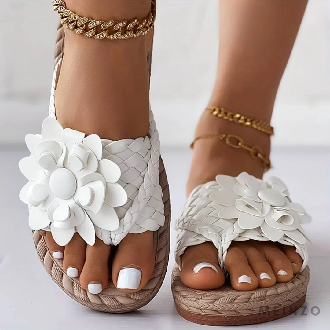 Heidi-Mode | Damen-Sandalen mit Offener Zehenspitze und Eleganten Geflochtenen Riemen - Image 6