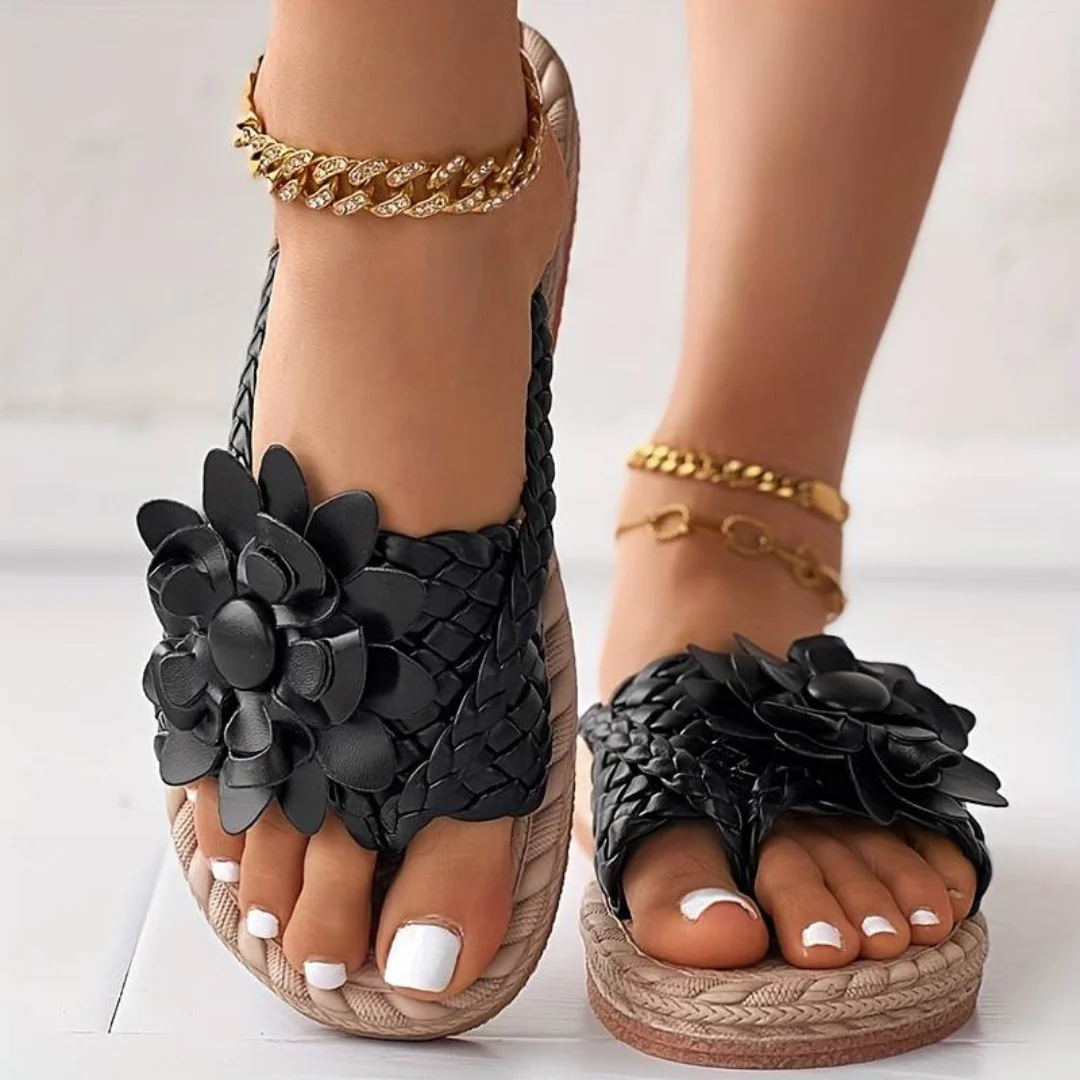 Heidi-Mode | Damen-Sandalen mit Offener Zehenspitze und Eleganten Geflochtenen Riemen - Image 7