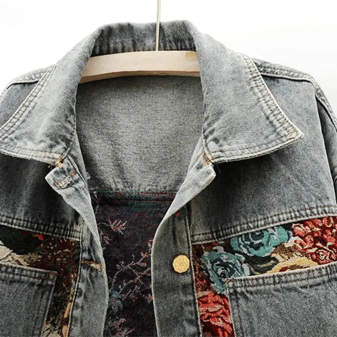 Heidi-Mode | Floral Denim Jacke - Image 6