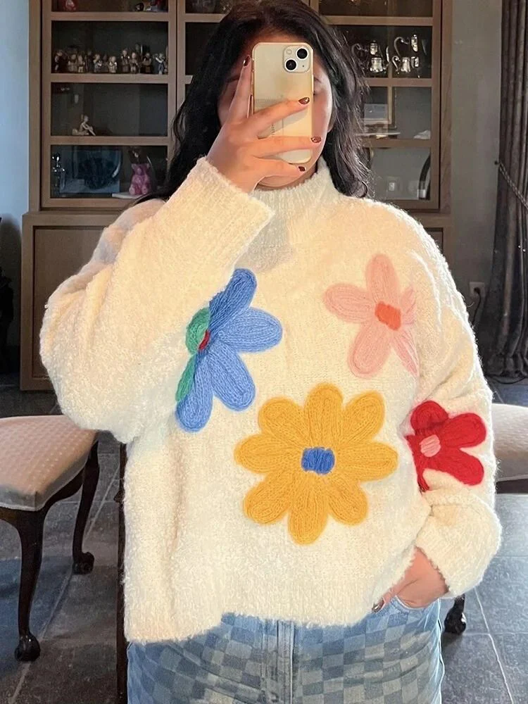 Heidi-Mode | Floral Strickpullover für Damen - Image 2