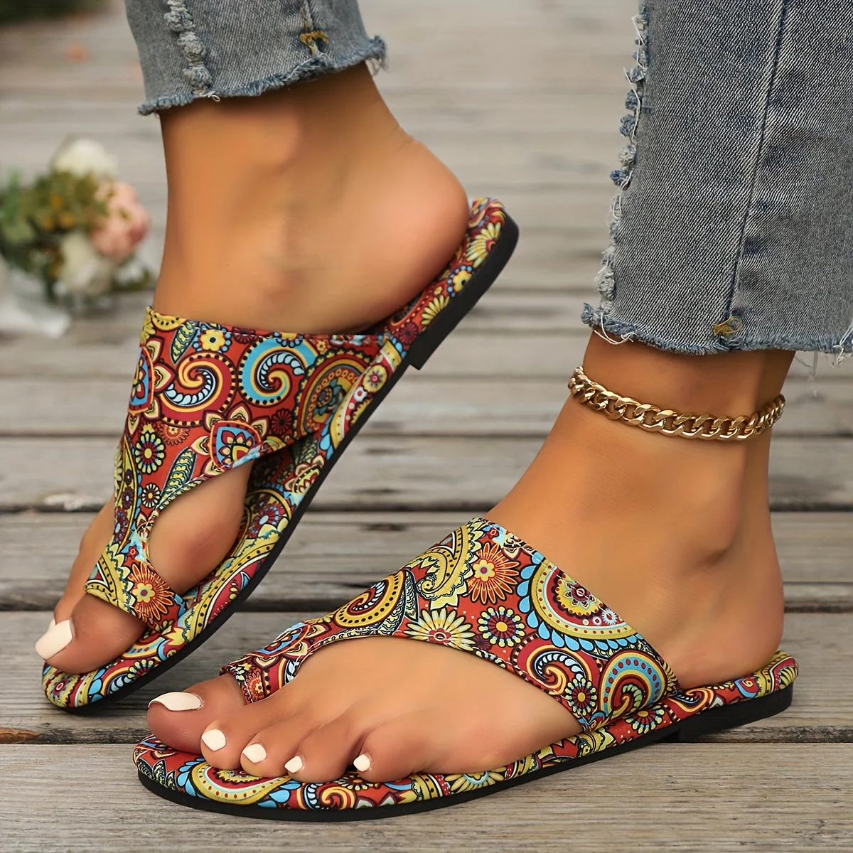 Heidi-Mode | Florale Flip Flops für Frauen - Image 8