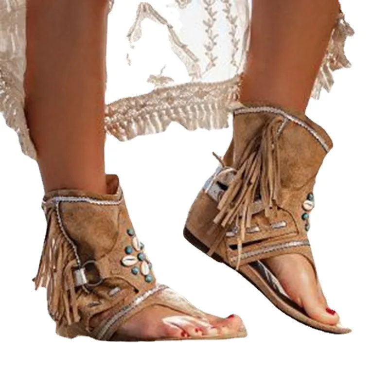 Heidi-Mode | Fransen Boho Sandalen