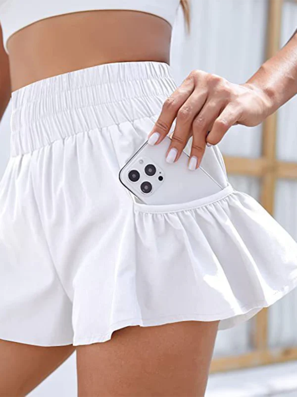 Heidi-Mode | Damen Fitness Lauf Quick-Dry Hohe Taille Shorts mit Taschen - Image 4