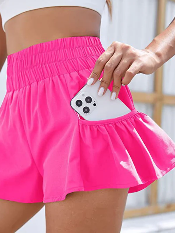 Heidi-Mode | Damen Fitness Lauf Quick-Dry Hohe Taille Shorts mit Taschen - Image 9