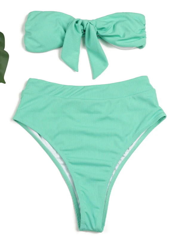 Heidi-Mode | Damen Hochtailliertes Bikini Röhrenoberteil Badeanzug - Image 8