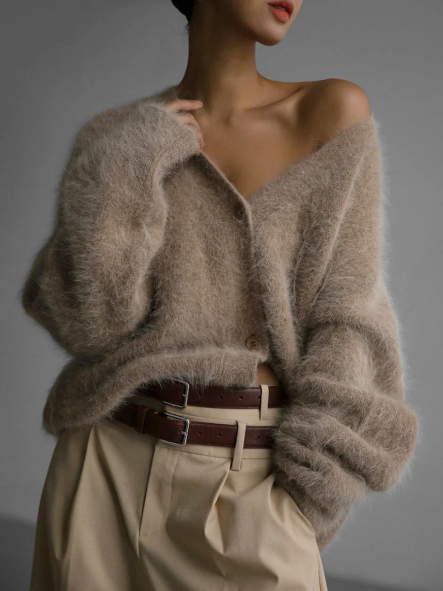 Heidi-Mode | Damen Off-Shoulder Strickcardigan - Image 4