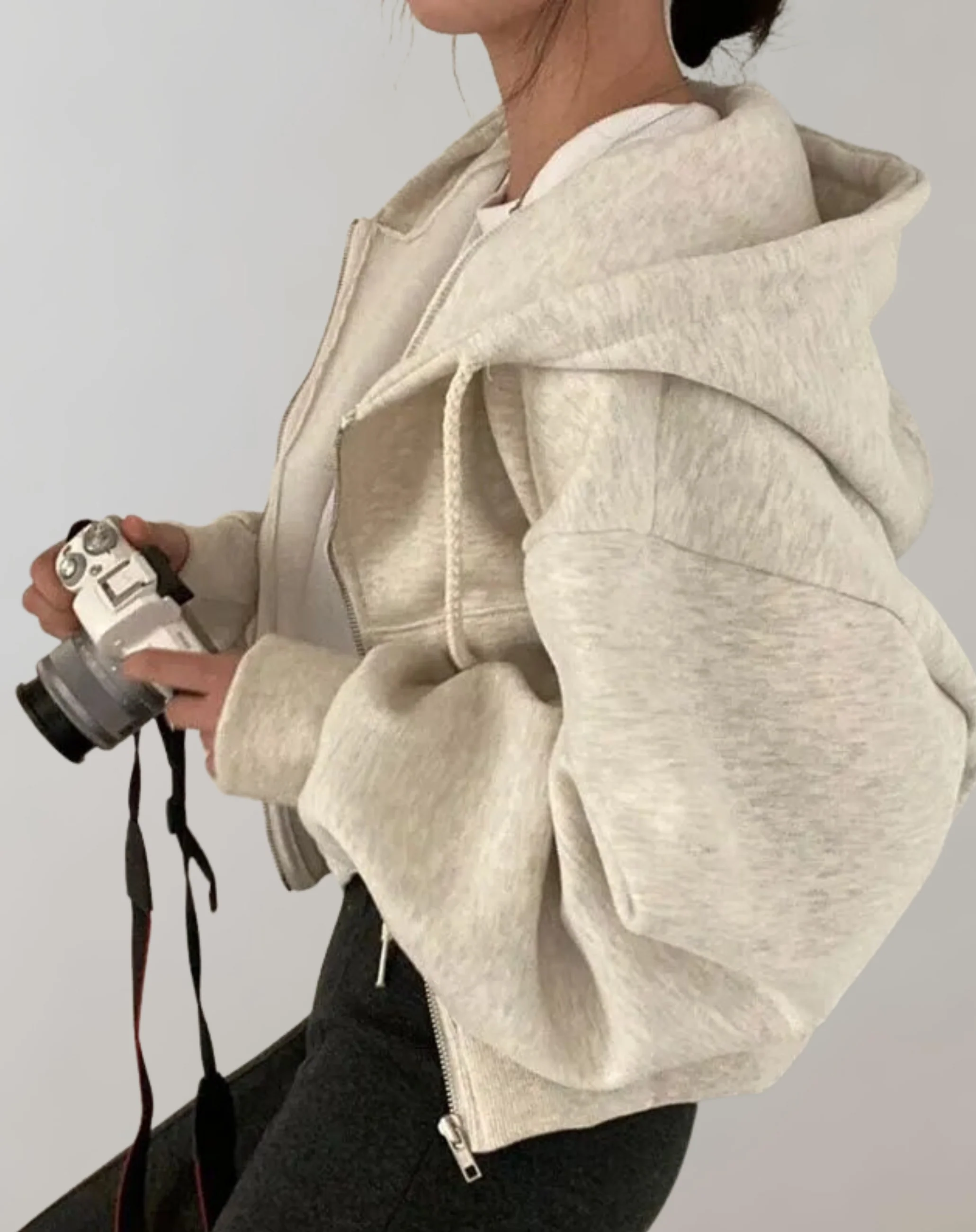 Heidi-Mode | Frauen Solid Hooded Sweatshirt - Image 2