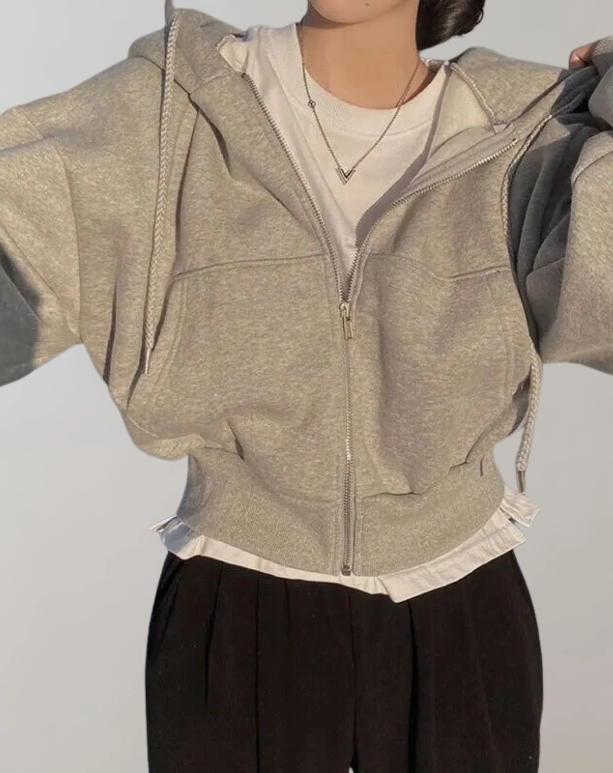 Heidi-Mode | Frauen Solid Hooded Sweatshirt - Image 5