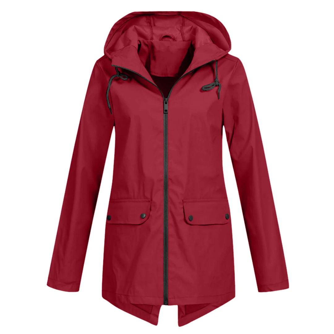 Heidi-Mode | Wasserdichte Lange Jacke - Mit Kapuze & Stilvoll - Image 6