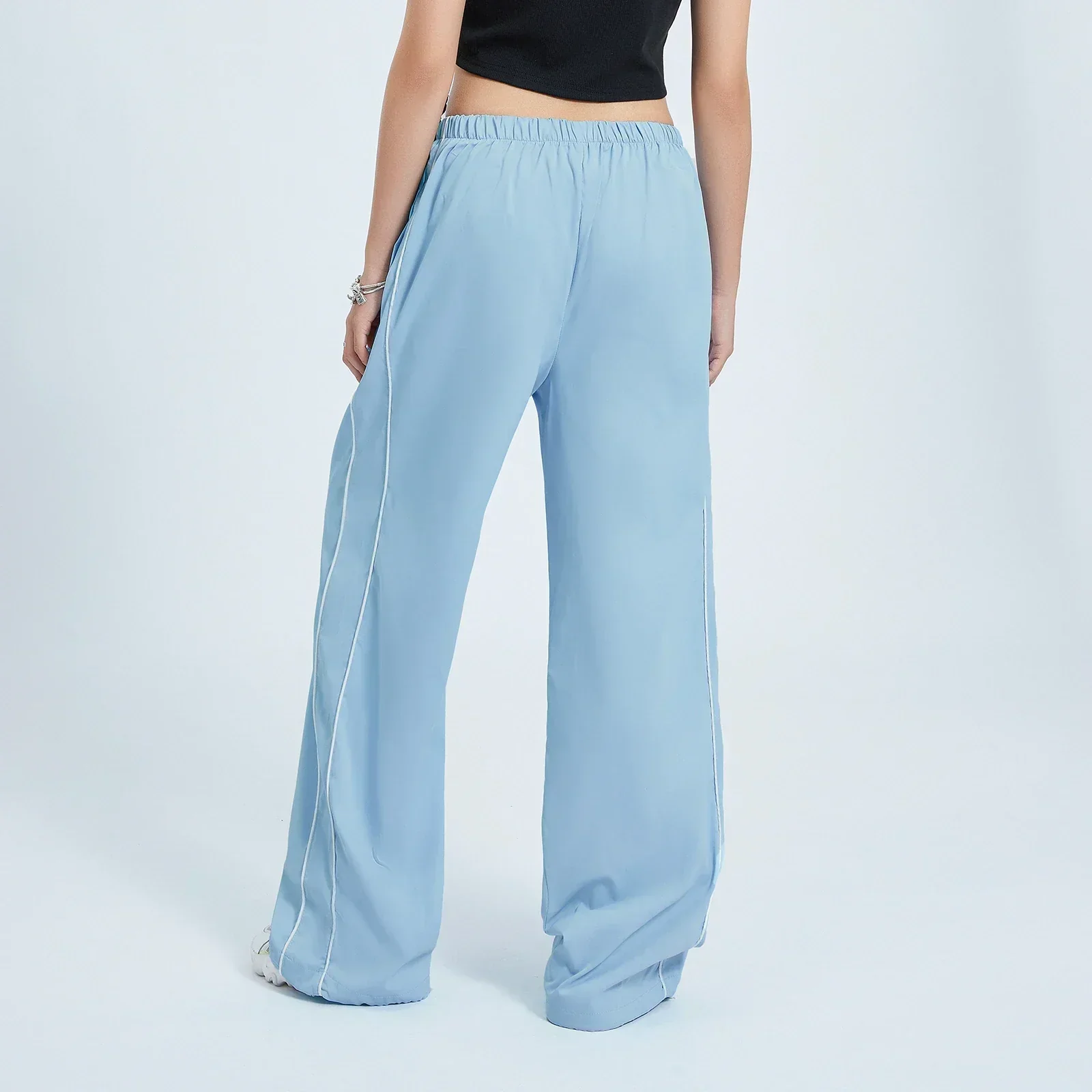 Heidi-Mode | Frauen Y2K Elastischer Taillen Cargo Hosen Locker Einfarbige Jogginghosen Trainingshose mit Taschen Streetwear