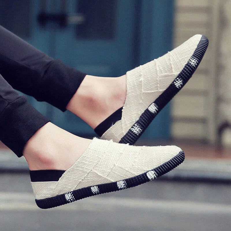 Heidi-Mode | Frühling und Sommer Leinen Canvas Schuhe Männer - Image 5
