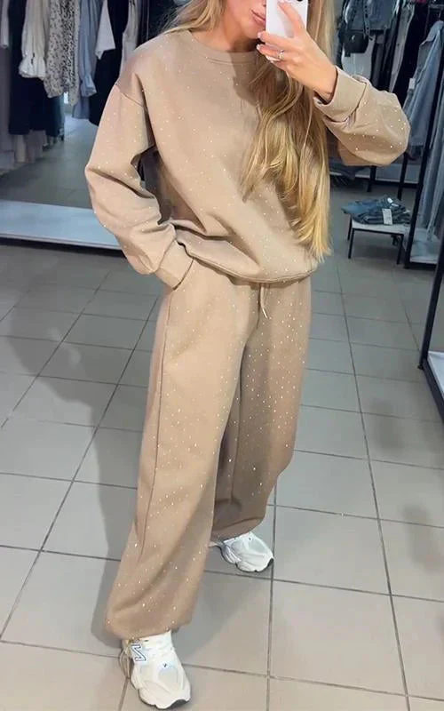 Heidi-Mode | Funkelnd Bequem Jogginganzug Damenbekleidung - Image 4