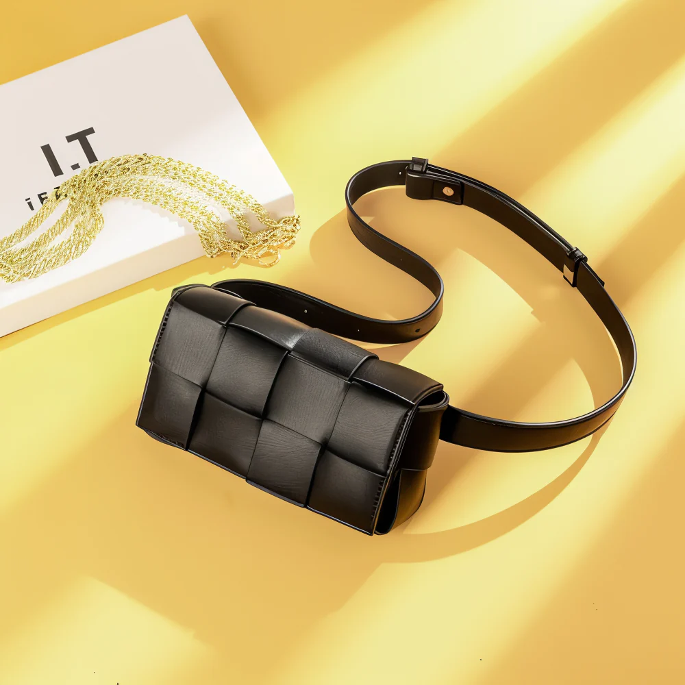 Heidi-Mode | Geblockte Umhängetasche Vegan Leder Damen Geflochtene Tasche Frauen - Image 13