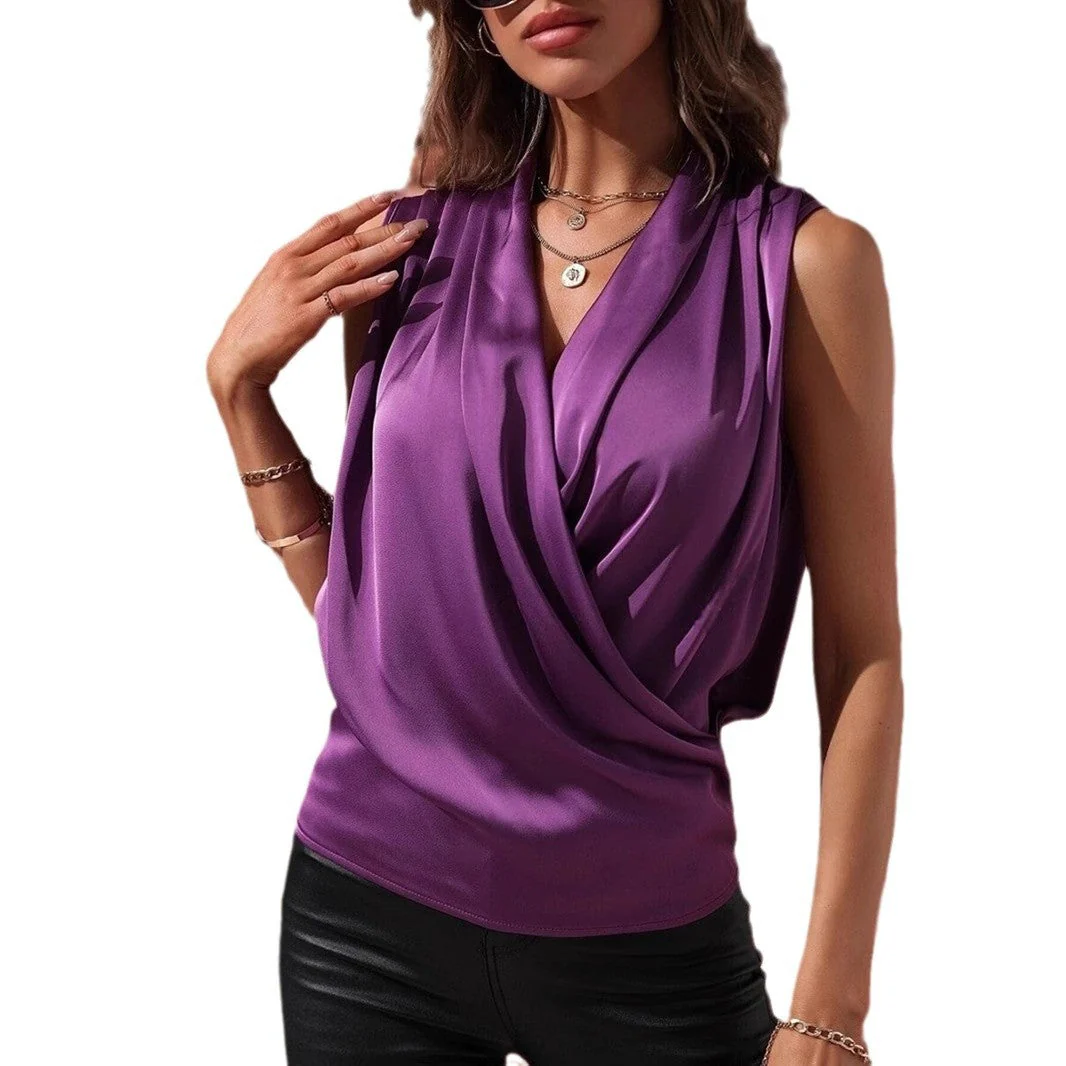 Heidi-Mode | Gekraustes Weste Sexy Shirt Top - Image 4