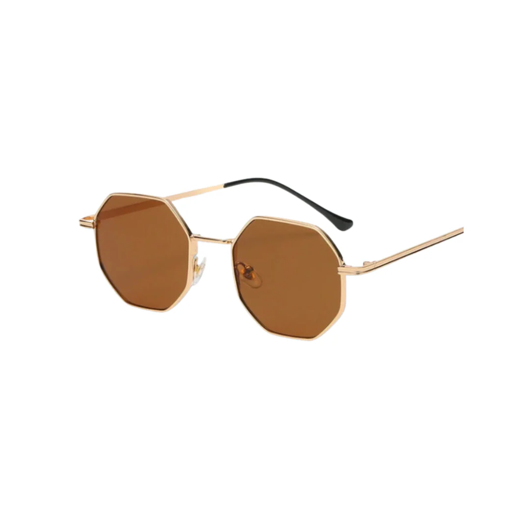 Heidi-Mode | Geld Sonnenbrille - Sommer - Metall Vieleckig - Image 6