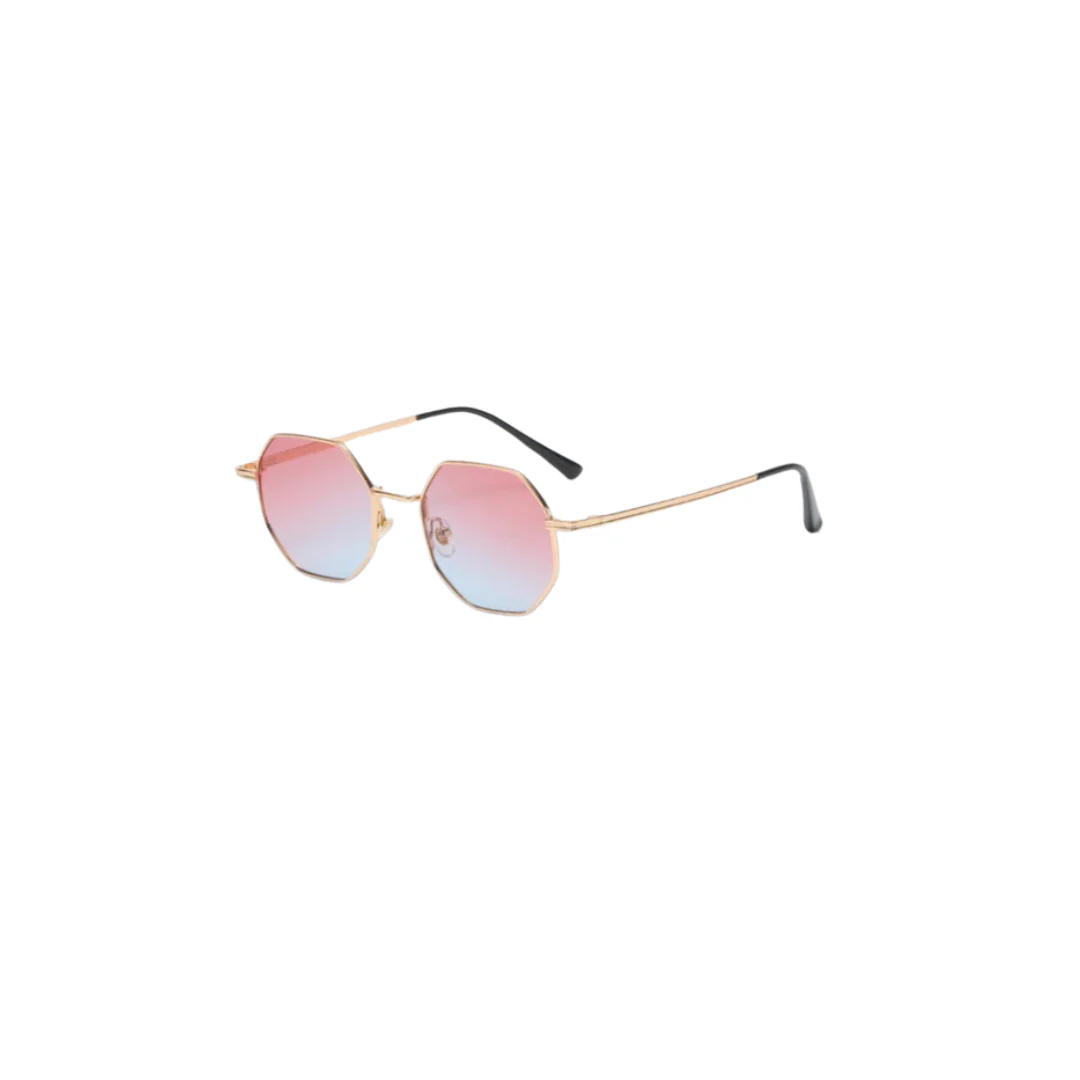 Heidi-Mode | Geld Sonnenbrille - Sommer - Metall Vieleckig - Image 9