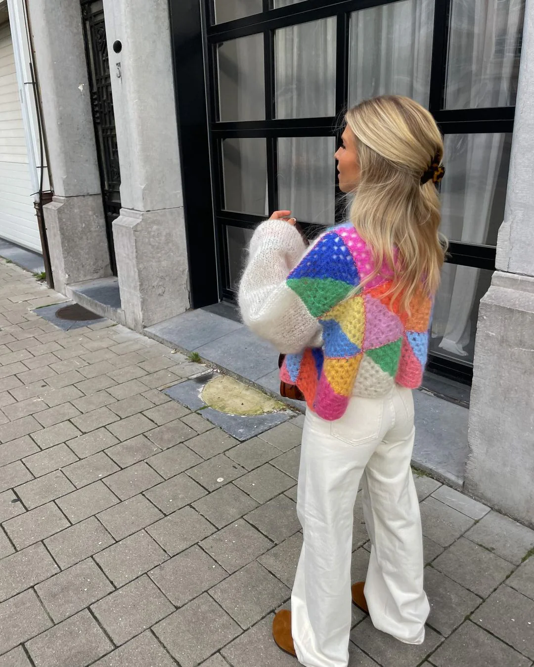 Heidi-Mode | Mehrfarbiger Cardigan für Frauen