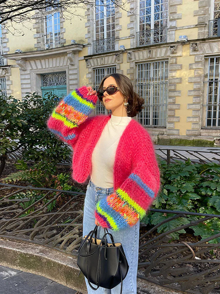 Heidi-Mode | Mehrfarbiger Cardigan für Frauen - Image 8