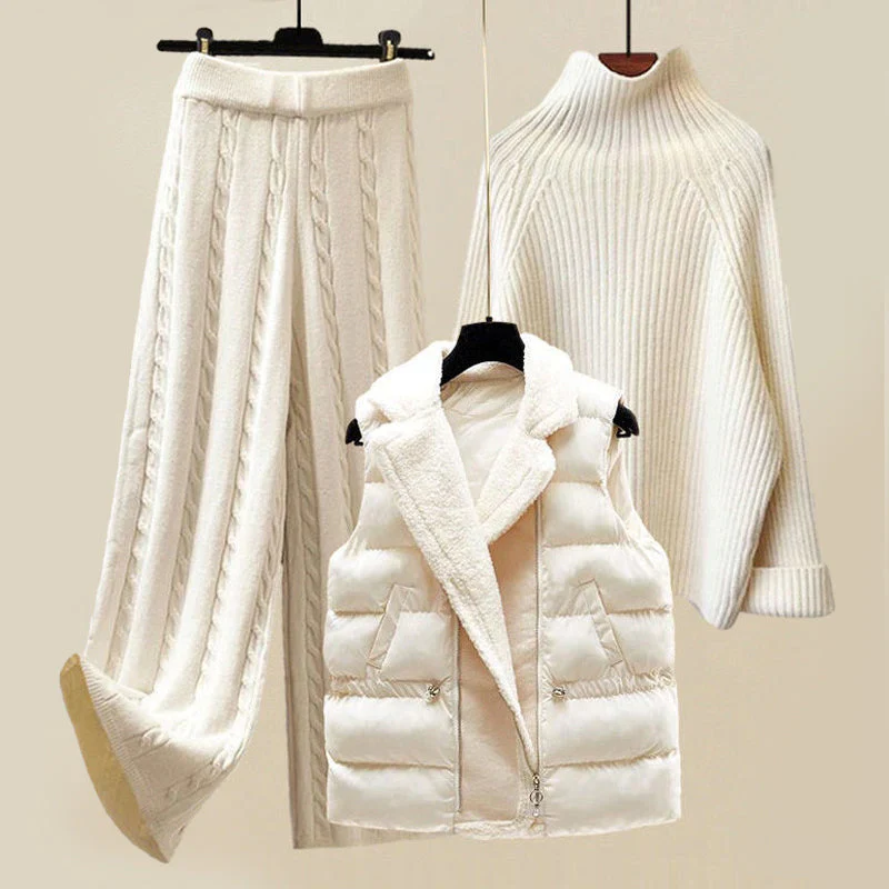 Heidi-Mode | Gemütliches Strickwaren 3-Teiliges Set