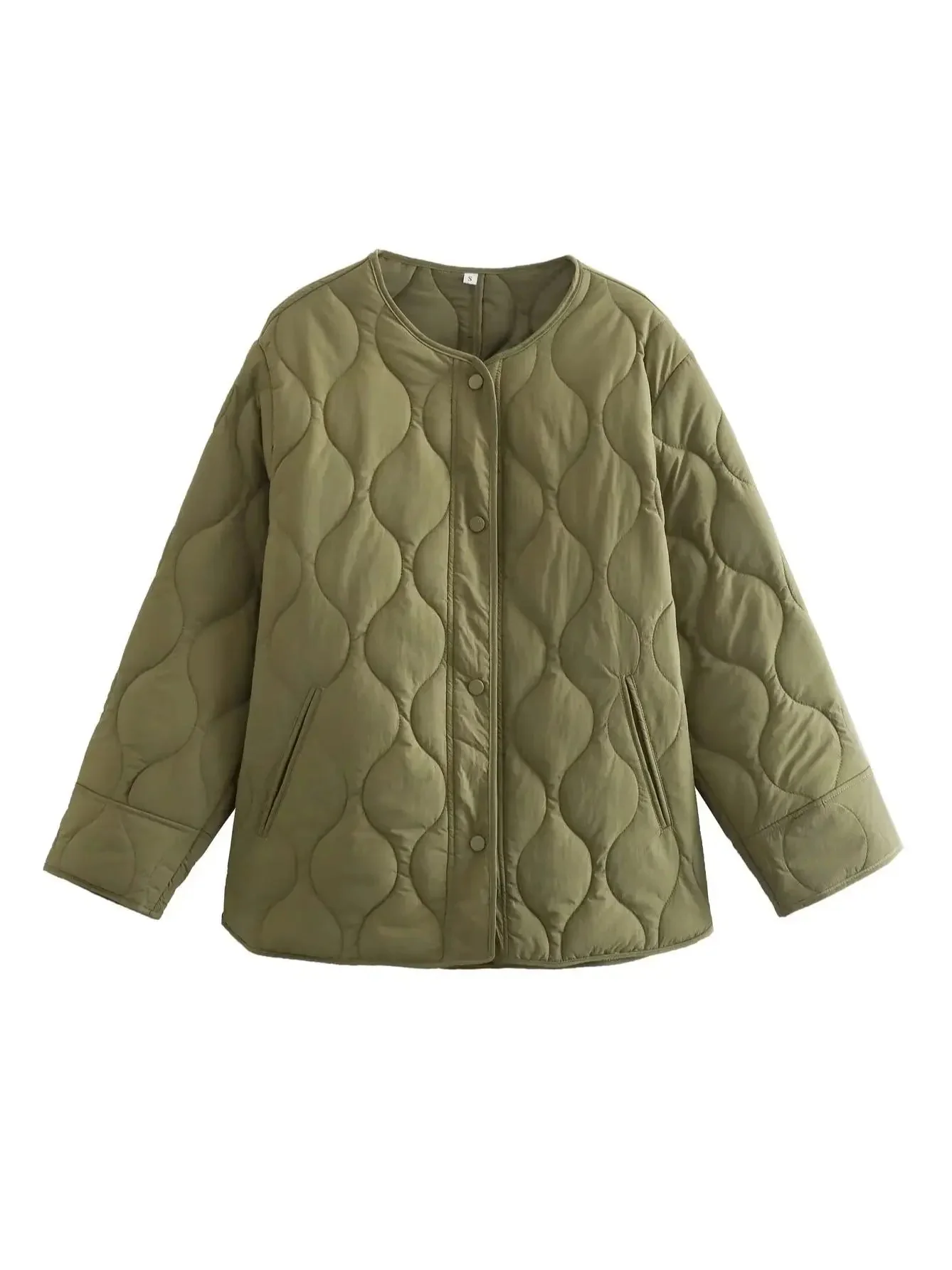 Heidi-Mode | Gepolsterte Jacke Damen, Leichtes Übergröße Modell mit Taschen, Knopfverschluss - Image 3