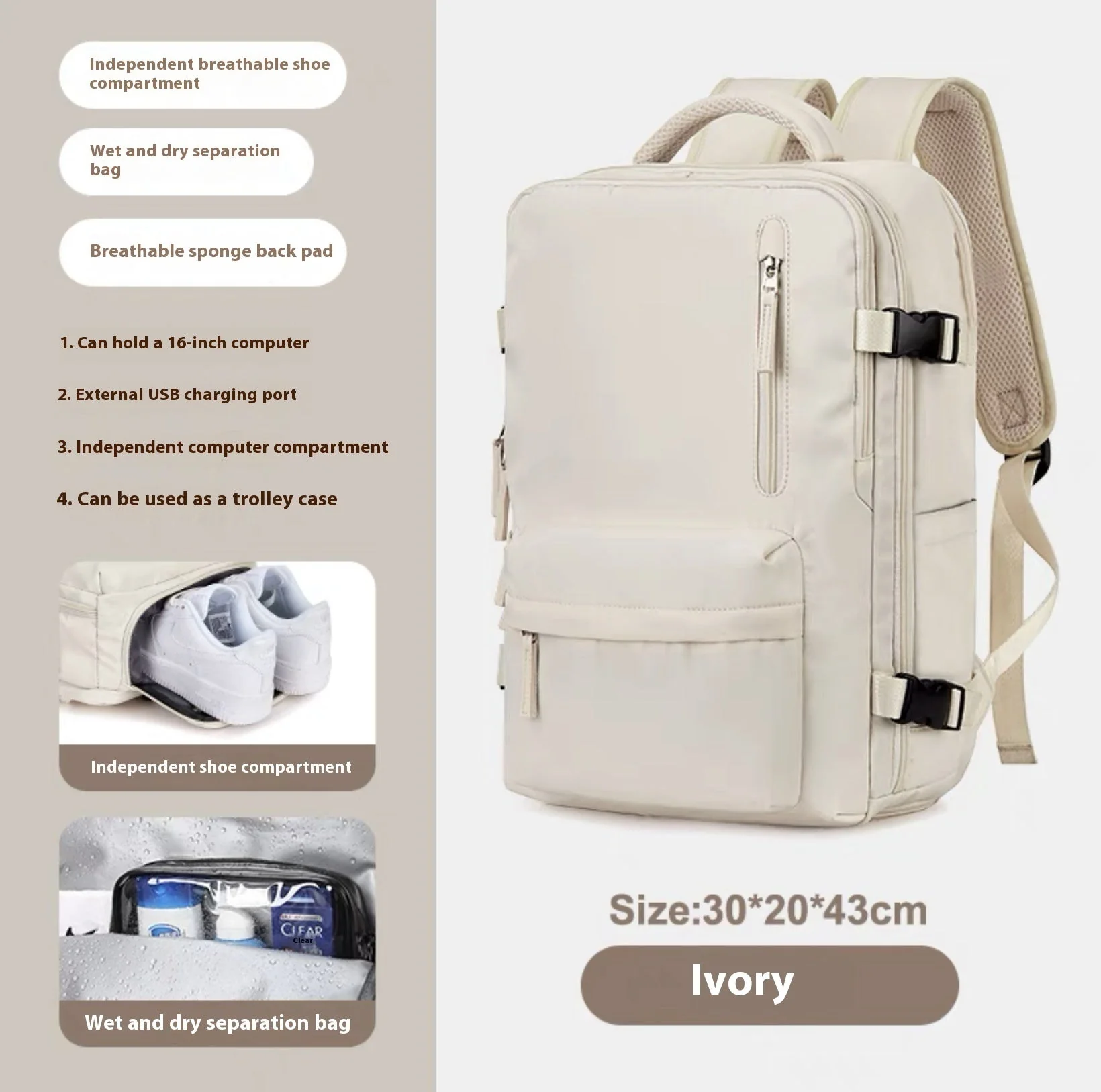 Heidi-Mode | Geräumiger Vielseitiger Rucksack