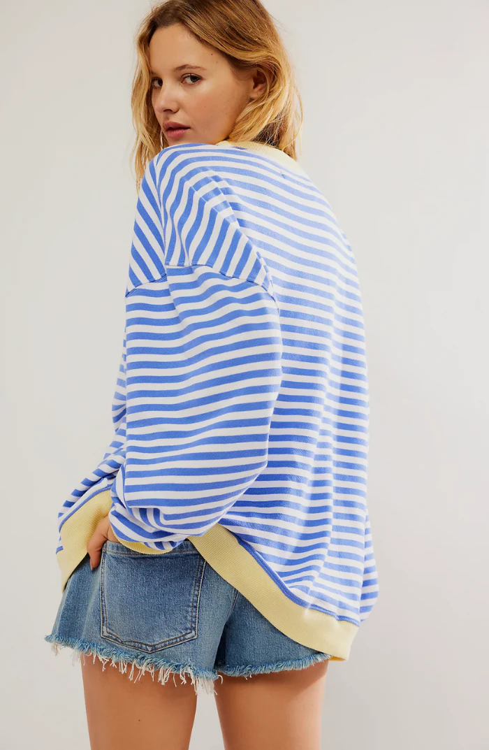 Heidi-Mode | Gestreifter Übergröße Pullover - Image 3