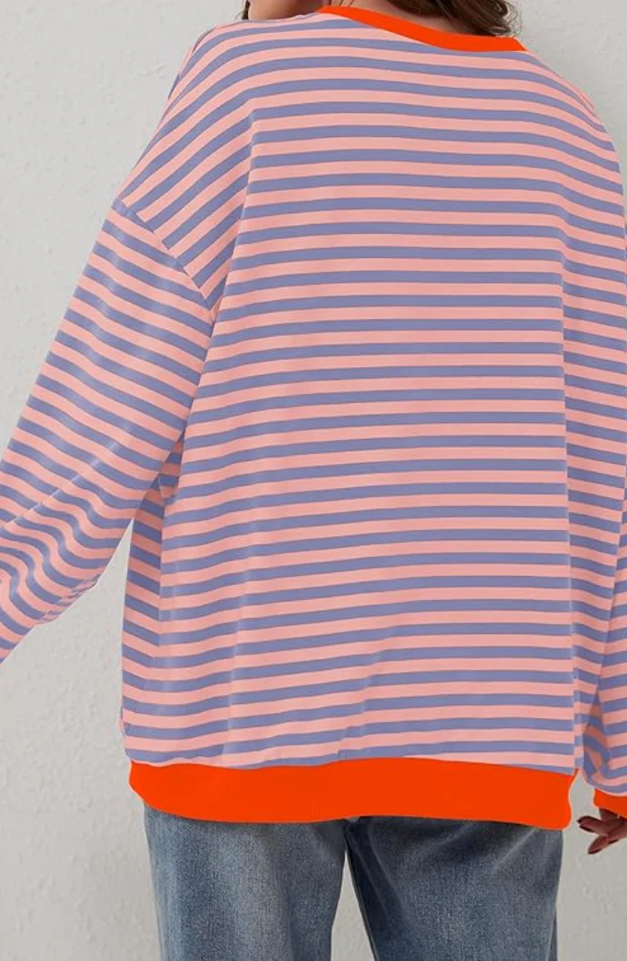 Heidi-Mode | Gestreifter Übergröße Pullover - Image 4