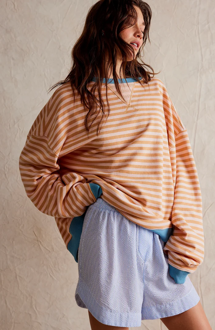 Heidi-Mode | Gestreifter Übergröße Pullover - Image 7