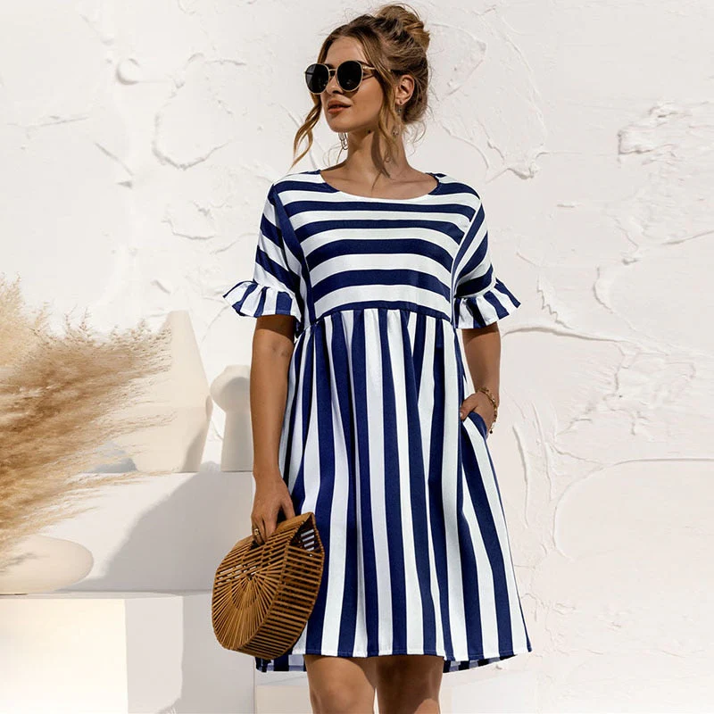 Heidi-Mode | Gestreiftes Kleid für Damen - Image 2