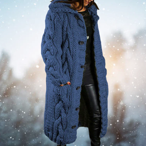 Heidi-Mode | Gestrickte Strickjacke - Damen Kabelstrickjacke - Image 5