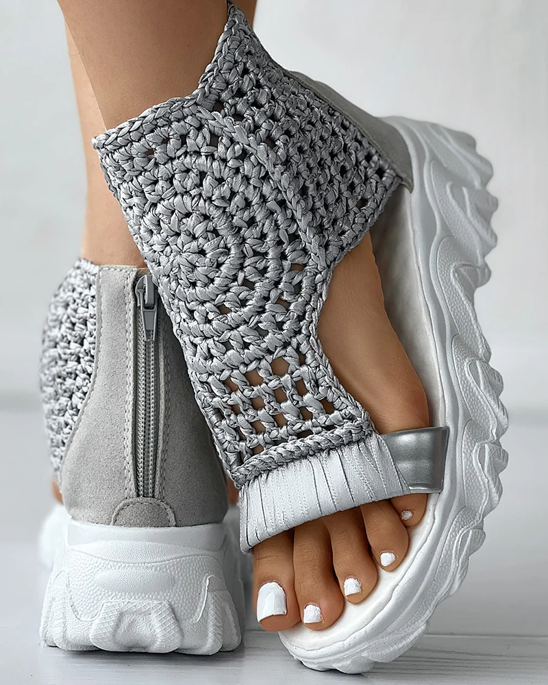 Heidi-Mode | Gestrickte Elastische Sommersandalen - Image 6