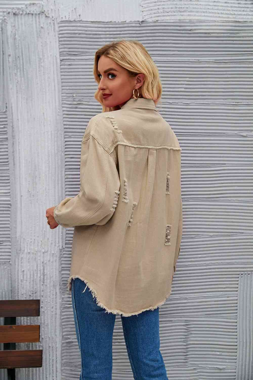 Heidi-Mode | Zerrissene Rohsaum-Denimjacke - Image 17