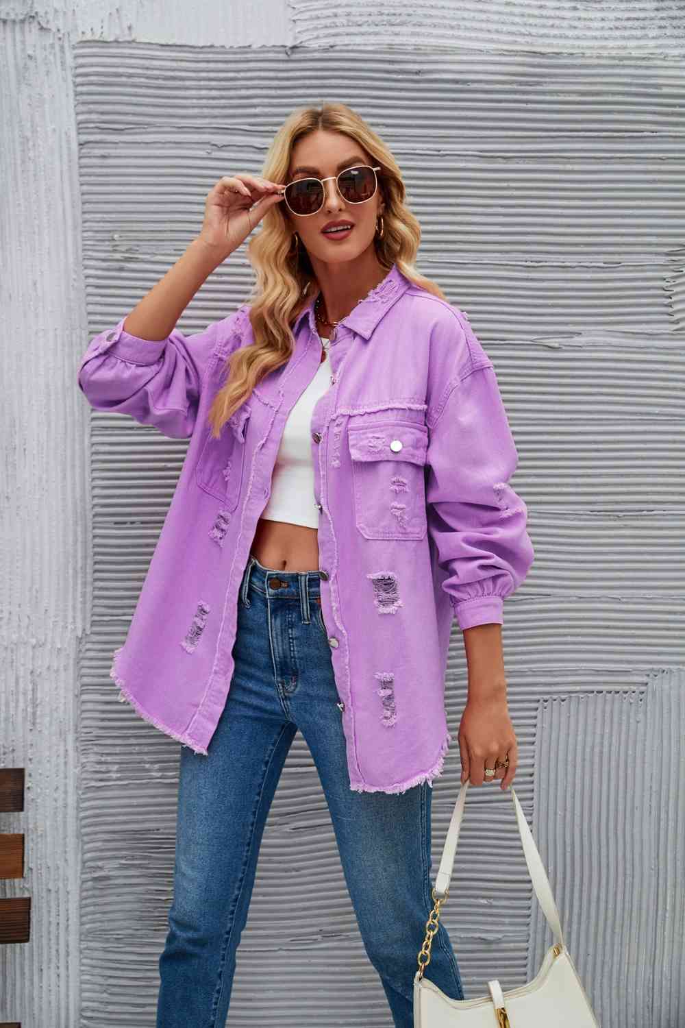 Heidi-Mode | Zerrissene Rohsaum-Denimjacke - Image 28