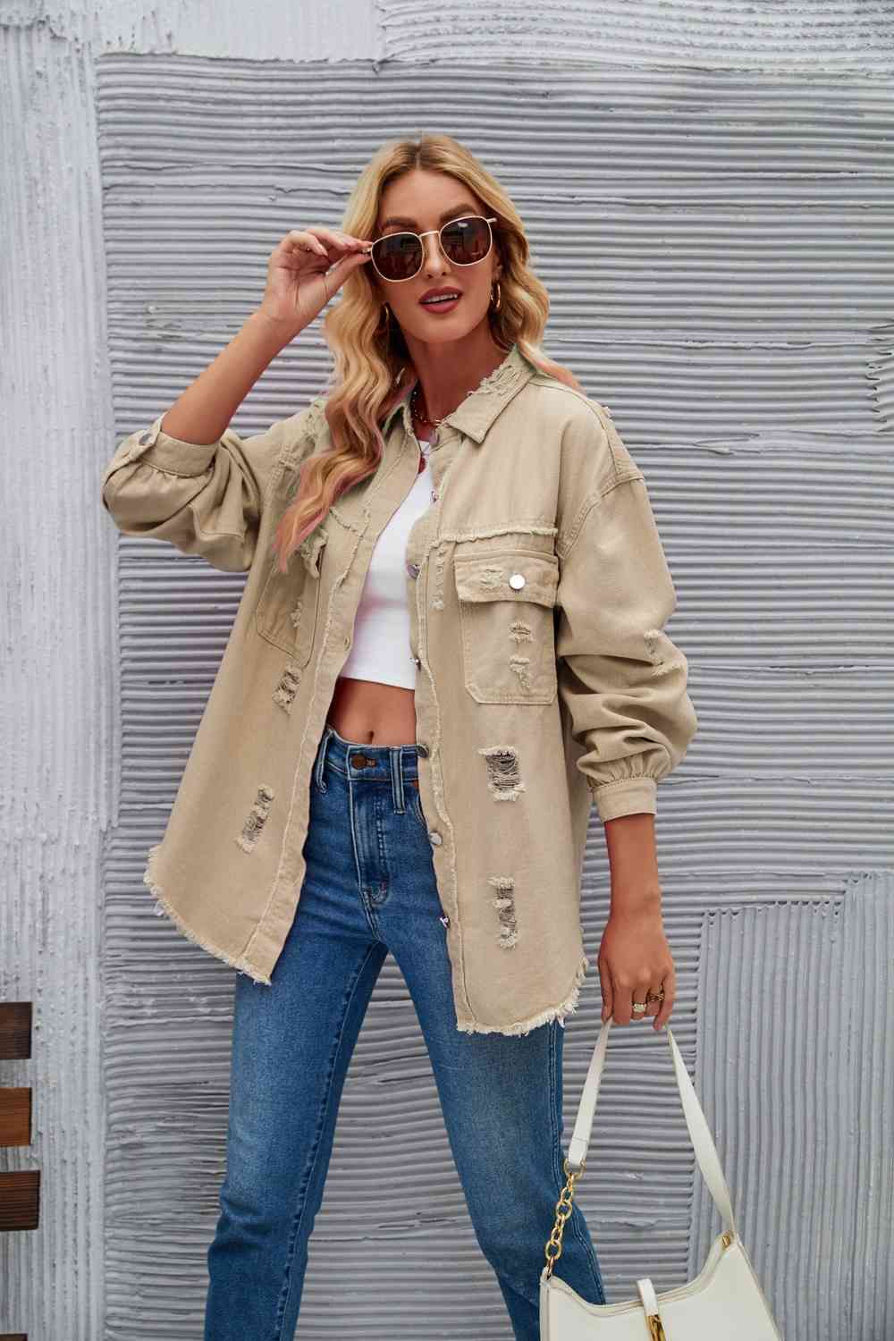 Heidi-Mode | Zerrissene Rohsaum-Denimjacke - Image 32