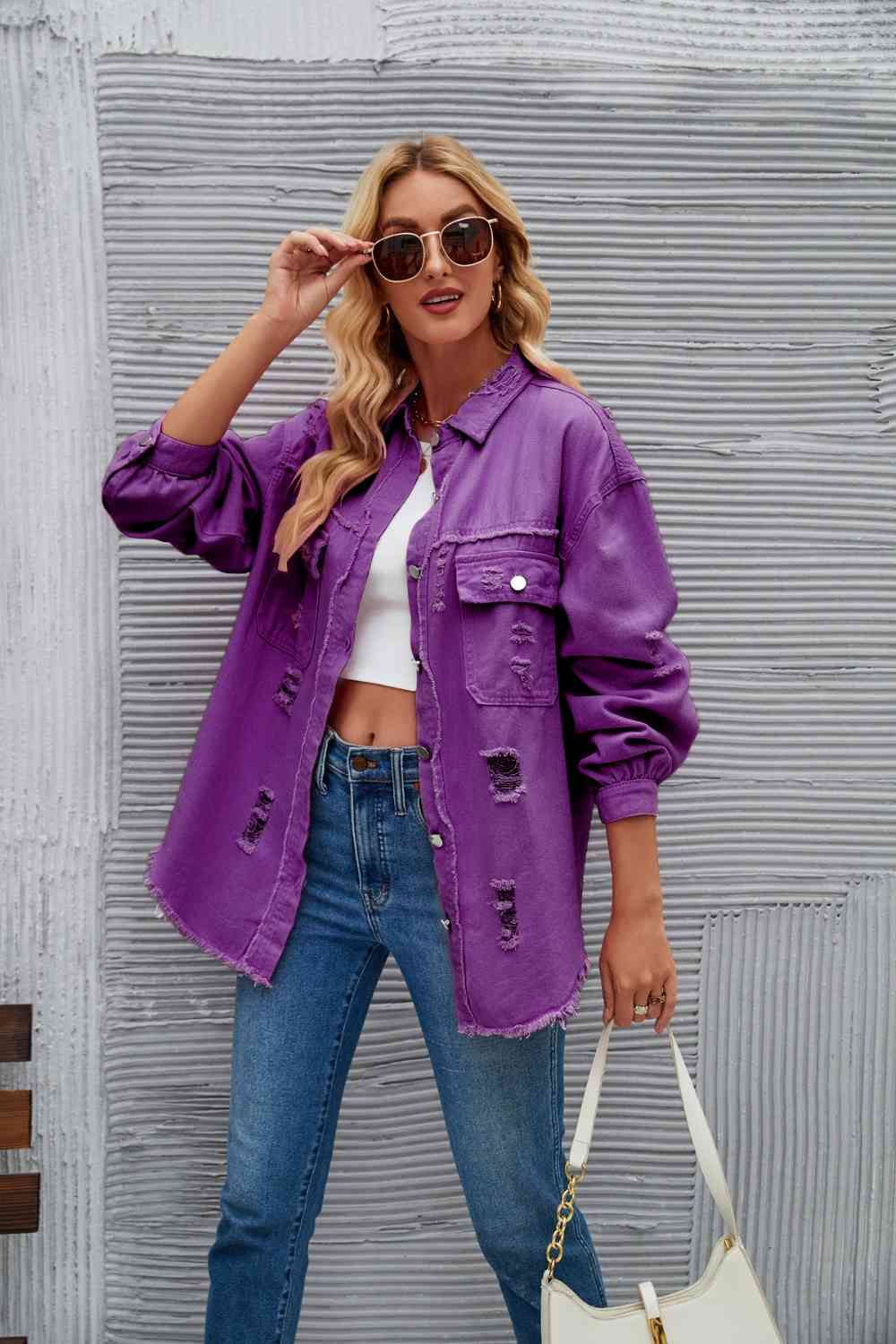 Heidi-Mode | Zerrissene Rohsaum-Denimjacke - Image 33