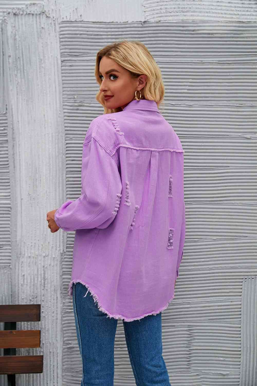 Heidi-Mode | Zerrissene Rohsaum-Denimjacke - Image 6