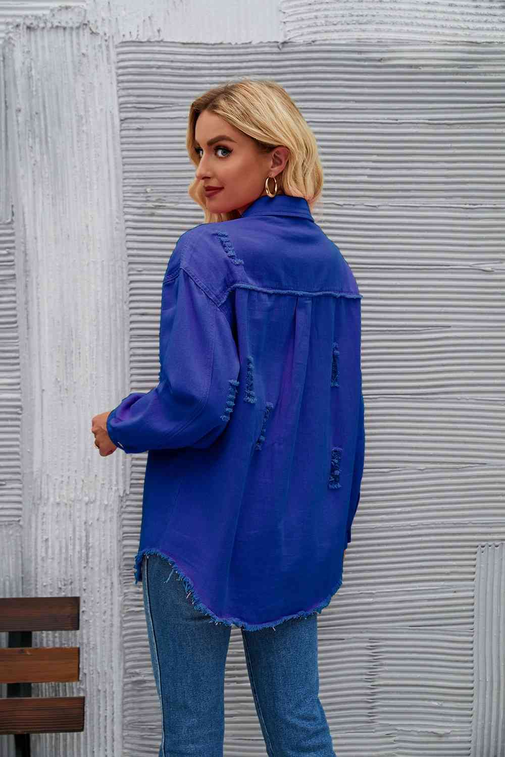 Heidi-Mode | Zerrissene Rohsaum-Denimjacke - Image 9