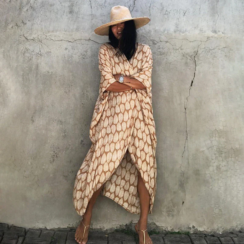 Heidi-Mode | Glamouröse Sonnenschutz Resort Strandkleid Cover Up - Image 16