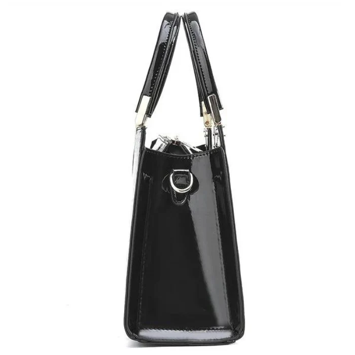 Heidi-Mode | Glänzende Tote Bag mit Krokodilmuster und Langem Riemen - Image 3