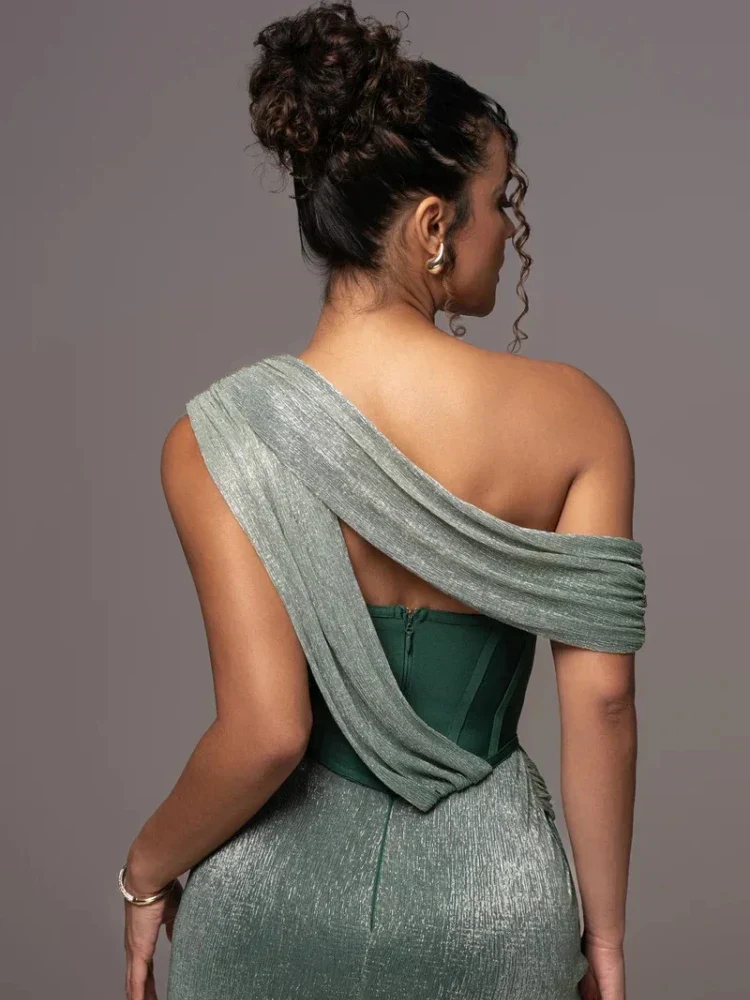 Heidi-Mode | Glitzer Rückenfrei Abend Maxi Kleid - Image 11