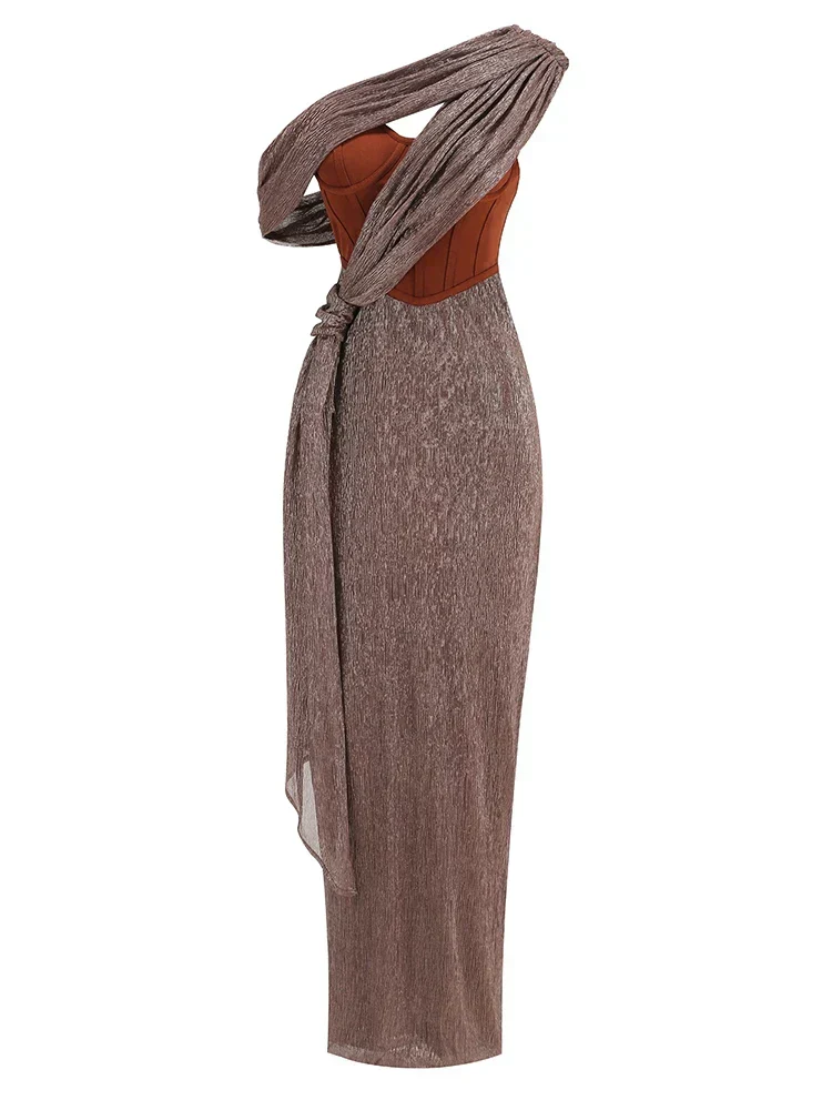 Heidi-Mode | Glitzer Rückenfrei Abend Maxi Kleid - Image 12