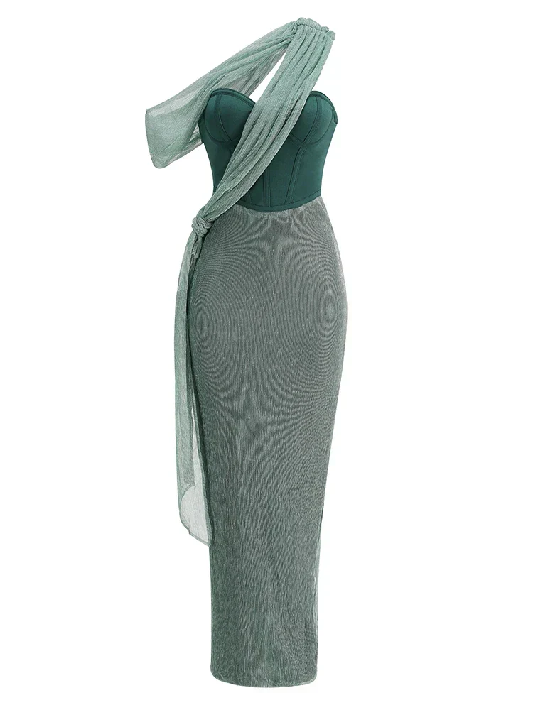 Heidi-Mode | Glitzer Rückenfrei Abend Maxi Kleid - Image 22