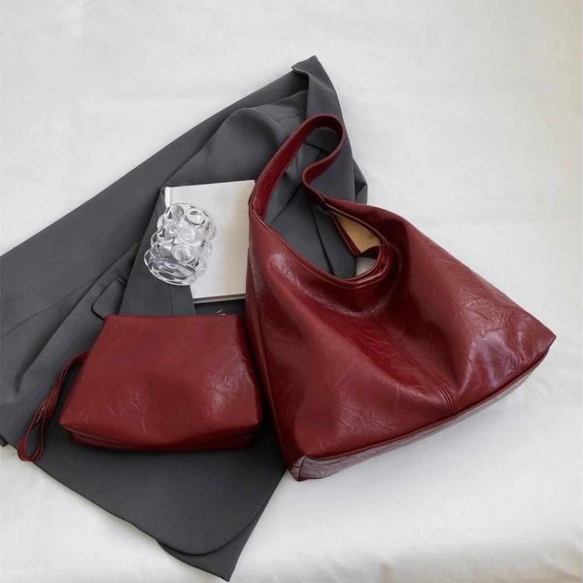 Heidi-Mode | Groß Kunstleder Umhängetasche Damenhandtasche - Image 5