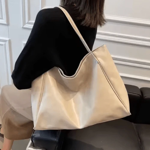 Heidi-Mode | Große Damen Leder Schultertasche Handtasche Shopper Burgunderrot - Image 4