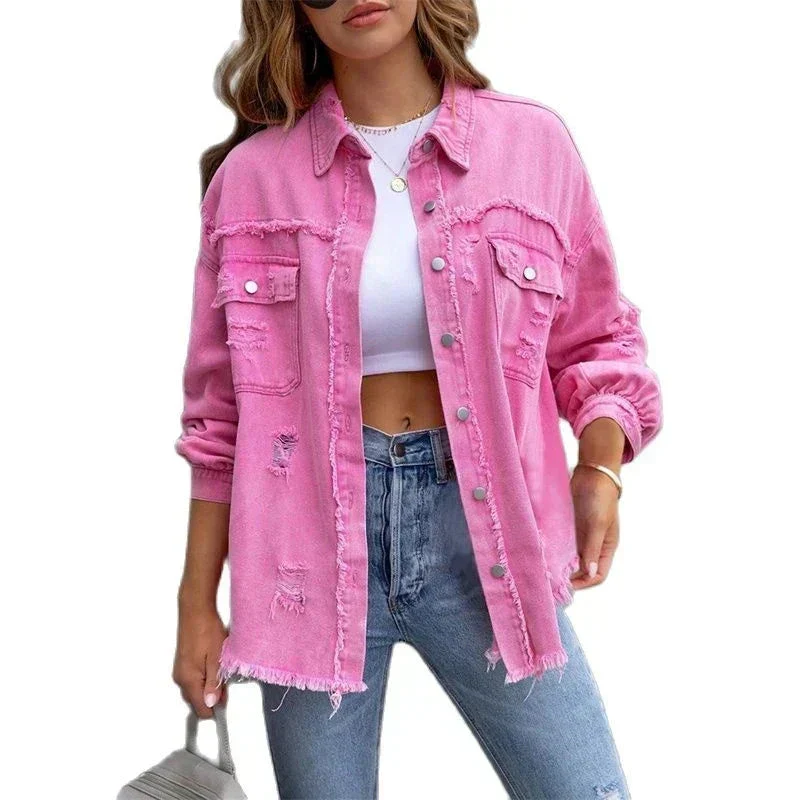 Heidi-Mode | Große Zerrissene Hemdjacke für Damen - Image 7