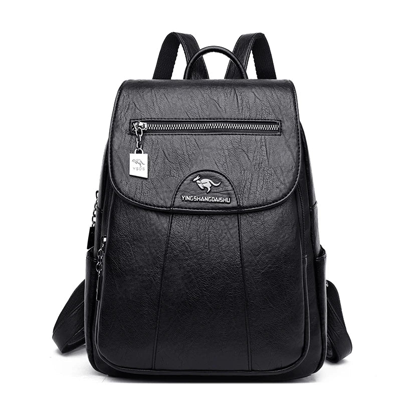Heidi-Mode | Großer Leder Rucksack mit Diebstahlschutz für Damen - Image 3